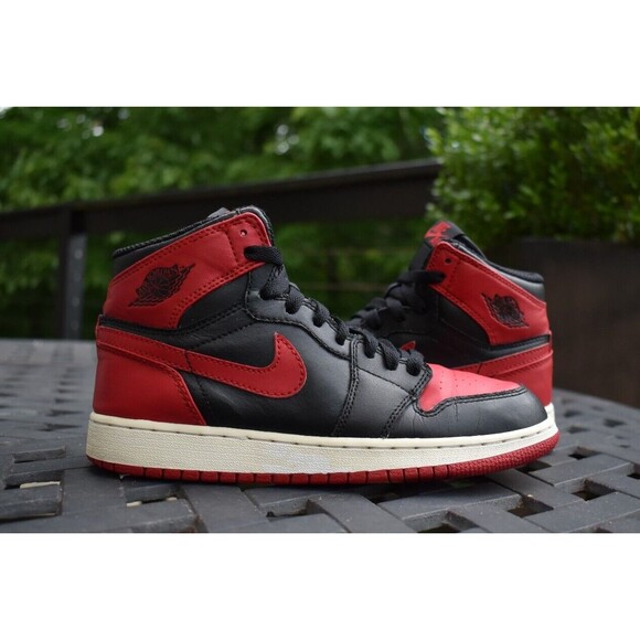 Nike Air Jordan 1 Retro High OG BG 'Bred' 2013575441-023Youth Size 4.5Y
